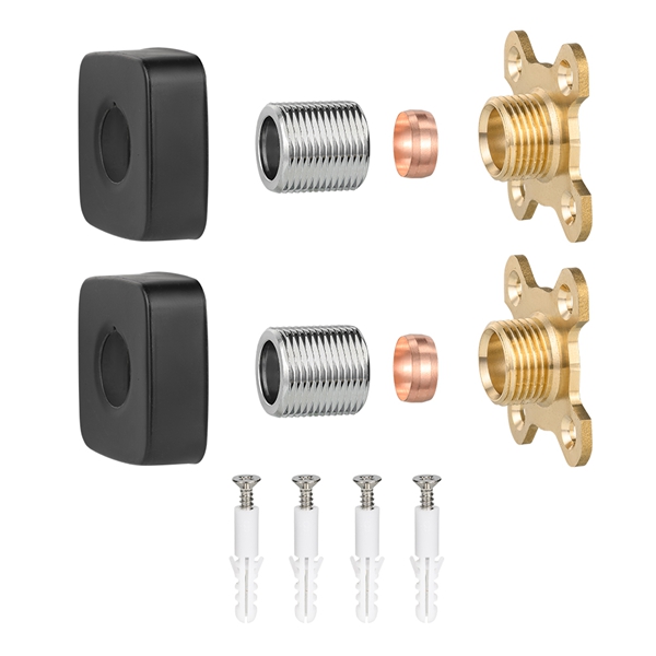 কালো বর্গক্ষেত্র ঝরনা কল প্লেট