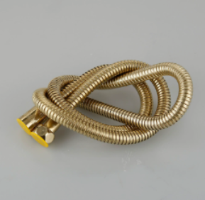 মাল্টি সাইজ স্টেইনলেস স্টীল ঝরনা পায়ের পাতার মোজাবিশেষ, বিডেট স্প্রেয়ার এবং টয়লেট অ্যাঙ্গেল ভালভের জন্য বিস্ফোরণ-প্রুফ EPDM পুল আউট টিউব