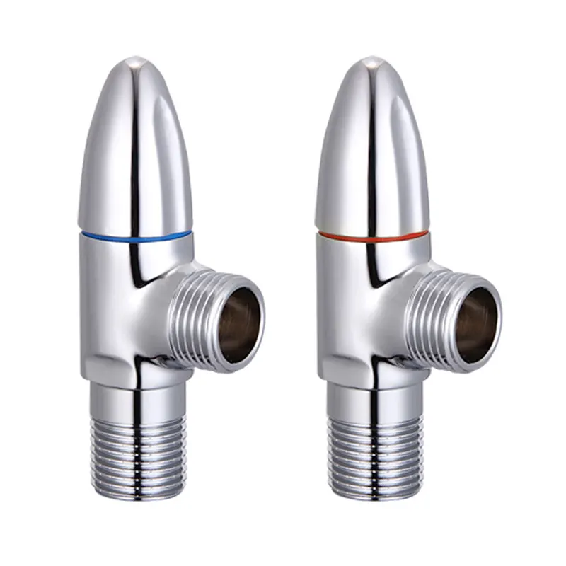 লাল নীল পিতল কোণ ভালভ