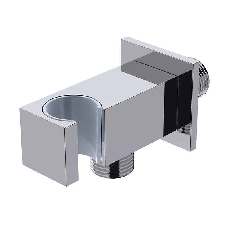 মাউন্টিং বন্ধনী সহ সলিড ব্রাস স্কোয়ার অ্যাঙ্গেল ভালভ, কলের জন্য গরম এবং ঠান্ডা জলের ওয়াল আউটলেট স্টপ ভালভ