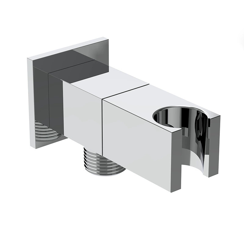 শাওয়ার হোল্ডার সহ পুরু সলিড ব্রাস স্কোয়ার অ্যাঙ্গেল ভালভ, বিডেট স্প্রে এবং হ্যান্ডহেল্ড শাওয়ারের জন্য 1/2